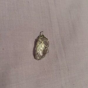 Natural stone crystal pendant